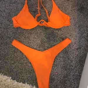 Zaful neon orange bikini
